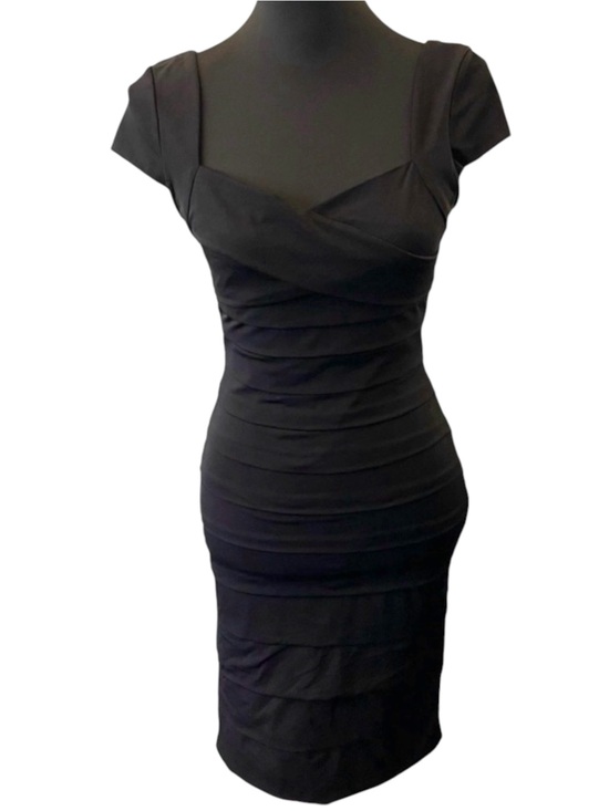 White House Black Market Dresses & Skirts - WHBM Black Cap Sleeve Sweetheart Neck Layered Bodycon Mini Dress (4)